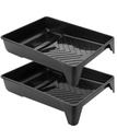 Vassoio di vernice da 9 pollici, vassoio a rulli verniciati in plastica nera 2 Pack