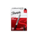 Marcatori permanenti Sharpie, serie di carica, marcatori di punta fine, per plastica, metallo, legno e altro, nero, 36 conte