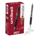 uniballTM 207 Penne Gel, Inchiostro Nero, punto medio 0,7mm, retrattile, 12 conte