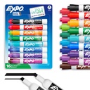 EXPO Segnali a secco di cancellazione, Inchiostro basso odore, Colori assortiti, Suggerimento di scalpello, 16 Contenitore - Lavagna, Calendario, Organizzazione, Torna a scuola, Forniture per insegnanti