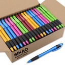 Penne Bulk, 60 Pack Gripped Slimster Ballpoint Penne inchiostro nero