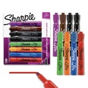 Sharpie Flip Chart Markers, Bullet Tip, Colori assortiti, Basso odore, Squeak-Free, 8 conteggio - Presentazione ufficio, Torna a scuola, Forniture per insegnanti