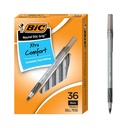 BIC rotonda Stic Grip Xtra Comfort Penna a sfera nera, 36-Paese Pack
