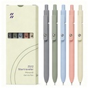 Penne di gel di FIOVER 5pcs 0.5mm penna a punta di fine punta nera asciutta rapida
