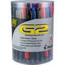 PILOT G2 Premium Gel Penne, Bullone Point 1.0mm, Inchiostro nero/blu/rosso, Vasca di 36