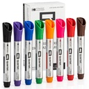 Segnali a secco del quartetto, marcatori di lavagna di vetro, punta del proiettile, colori assortiti, 8 confezione (Q120000GBA)