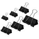 DSTELIN Binder Clips Clamp di carta Taglie assortite 100 Conte (nero), X Large, Large, Medium, Small, X Small e Micro, 6 Dimensioni in un unico pacchetto, soddisfare le vostre esigenze di utilizzo diverse.