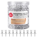 Spingere perni 600 conteggio, Standard chiaro Thumb Tacks punta in acciaio e chiara testa di plastica