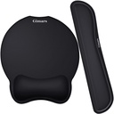 Gimars Upgrade Ingrandisci immagine Superfine Fibre Soft Smooth Gel Supporto ergonomico del mouse Pad del polso e tastiera Resto del polso per computer, laptop, Mac, gioco e ufficio, durevole, comodo e sollievo dal dolore