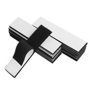 Melsan 1x4 pollici gancio e strisce di loop con adesivo - 15 set, forte posteriore adesivo fissaggio nastro per uso domestico o ufficio - Invece di fori e viti, nero