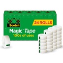 Scotch Magic Tape, Invisible, Home Office Supplies e Back to School Supplies for College and Classrooms, 24 Rolls