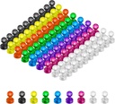 HongyiTime 90 PCS Colorful Strong Magnetic Spinge Magneti, Office / Magneti di classe,8 Colore assortito, Perfetto da usare come Cucina Casa e Scuola, Magneti della mappa, Magneti della lavagna