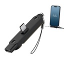 Portronics 240W Dockpin tipo C per digitare C adattatore con in stand incorporato, Smart E-Marker chipset, connettore tascabile, design compatto senza cavo, compatibile con computer portatili, smartphone, tablet(nero)