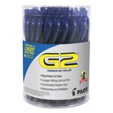 Pilot G2 Premium Gel Pen Convenienza Pack, Retrattile, Fine 0,7 mm, Inchiostro blu, Barrel blu, 36/Pack