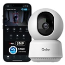 Qubo Smart Cam 360° 3MP | Nessuna scheda SD richiesta, registra direttamente su Cloud | 2026 Edition - di Hero Group | STQC Certified | AI Person Detection | Intruder Alarm | Night Vision | Two-Way Talk
