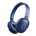 pTron Studio w/ 60Hrs tempo di riproduzione, cuffie wireless over-Ear con HD Mic, Dual-Device Pairing, suono immersivo, 40mm Drivers, BT5.4, 3.5mm Aux Port, TF Card Slot & Type-C Fast Charging (Blue)