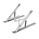 Zebronics NS2000 Plus Laptop Stand, Supporti fino a 17 pollici Laptop, Capacità di carico 5kg, Altezza regolabile 7-Level, Design pieghevole ergonomico, Silicone antiscivolo (argento)