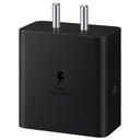 Adattatore di alimentazione 60W originale Samsung (nero), Carica veloce GaN, Consegna di potenza USB 3.1, Compatibilità universale (senza cavo)