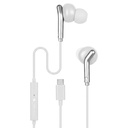 Zebronics Tipo-C Cablato Auricolari, in-Line MIC, Basso Profondo, Cavo 1,2m, Driver in Neodimio 10mm, Peso leggero, Design in-Ear, Compatibile con Mobile, Tablet, Laptop (Bro C, Bianco)