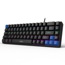 EvoFox Katana S Mini tastiera meccanica cablata | Hot-Swappable Silent Red Switchs | 68-Key Compact Layout | Vivid Rainbow Backlighting | 1000Hz Polling Rate, All Keys Anti-Ghosting (nero)