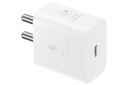 Adattatore di viaggio di tipo USB 25W originale 25W senza cavo per Pixel, Xiaomi, Motorola, iPhone, Samsung Galaxy Tab S/A Series, Galaxy S10/M54/M55/A80/A90/S25/S24, Bianco