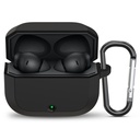 Custodia protettiva per sounce compatibile con OnePlus Nord Buds 3r TWS Earbuds Soft Silicone Shock Absorbing Full Body Protection Visible LED Indicator Anti Dust Port Plug Secure Precision Fit (nero)