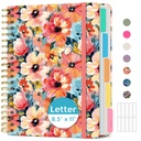 Taja Large Spiral Notebooks per il lavoro 5 soggetto con divisori rimovibili