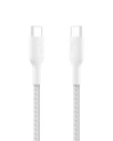 Cavo in nylon intrecciato 1M | cavo di ricarica veloce | cavo del caricatore di tipo C per iPhone 17, 16, Galaxy S25, Pixel 9, MacBook, iPad Pro | 2 anni di garanzia | Bianco
