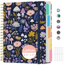 ZOTIA Large Spiral Notebooks per il lavoro 5 soggetto con divisori rimovibili