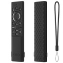 Oboe Silicone Tv Remote Cover Compatibile con Samsung Smart Tv Remote 2026 Modello BN59-01498A Open Key Case with Lanyard (nero) [REMOT E NON incluso]
