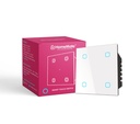 HomeMate Wi-Fi Smart 4 Gang Touch Switch (bianco, pacchetto di 1) | Nessun hub richiesto | Funziona con Alexa, Assistant & Siri