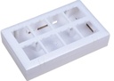 Eco-Friendly High Durability Plastic Modular Surface Gang Box Modulo 16 (bianco)