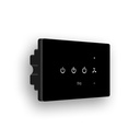 IOTICS Smart Wifi Board: 3 x Lights Switch e 1 x Fan switch Module. Finger Touch, Remote, App Control. Voce via Home/Alexa. Home Automation Solution (Nero)