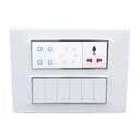 Smarteefi Touch 5 Port (3 Smart Switch e 1 Smart Fan Regulator, 1 Smart Plug) WiFi modulare, compatibile con Alexa & Home, Bianco (dimensione: 12M (220mmx160mmx40mm))