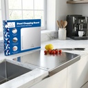 HomeWiz Large Steel Chopping Board for Kitchen - Taglio in acciaio inossidabile 100% | Pesante Duty Chopping Board | Superficie igienica non porosa per verdure, carne e pesce, ruggine-resistant | 41 x 31 cm