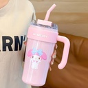 Asciugatrice in acciaio inossidabile DOCAT 860ML con straw, Aspirapolvere isolato Coffee Tumbler, Bottiglia di smerigliatura larga a prova di leak con straw, Tramoggia calda e fredda per palestra, ufficio, sport, viaggio, casa (Pink-01)
