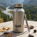 Clazkit Bottiglia dell'acqua dell'acciaio inossidabile, 500 ml - Single-Walled, Spill-Proof, Acciaio alimentare | Frigo, ufficio, scuola, viaggio, palestra, auto (argento)