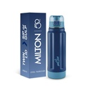 Milton Taurus 600 Termoware in acciaio, Acciaio inossidabile interno, Isolato in PU, Bottiglia di acqua di prova debole per i bambini della scuola, ufficio, palestra, maniglia facile da trasportare, 560 ml, blu scuro