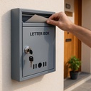HOMIFLY Wall Mount A4 Size Letter Box/Mail Box/Suggestion Box/Complaint Box for Office/Post Box for Home gate with Clear Window View and Secure Key Lock - (Grey)
