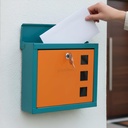 Box di lettera d'acciaio di Plantex GI/Scatola di presentazione/Small Scatola di suggerimento per ufficio/scatola di posta per il montaggio di casa/luoghi scatola di posta - (verde e arancione)