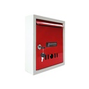 StayHappy All-in-One Multipurpose Rainproof Complains Box | Suggerimento - Lettera - Mailbox per Home Gate | Reclama casella per Office | Post Box per Gate Home | Impermeabile con Blocco sicuro (colore rosso)