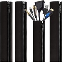 Gestione cavi - 4 organizzatori del cavo della manica del cavo - Soluzione di gestione del cavo del PC - Wires maniche nero