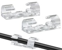 SOULWIT 50 Pcs autoadesivo cavo di gestione clip, organizzatori di cavi Sticky clip filo porta cavo per computer portatile TV cavo Ethernet Desktop Home Office (large, trasparente)