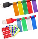 Etichette di cavi True-Ally 240 PCS, cavo impermeabile 8 colori Tag etichette di filo per la gestione dei cavi, etichette a cavo possono scrivere, etichette di filo autoadesivo Etichette facile scrittura. Organizzatore di cavi