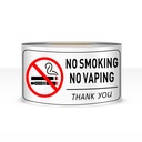 EVQ No Smoking Nessun Nastro adesivo Vaping 2 x 4 Finestra in vinile Decal 200 PC