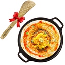 Indus Valley Pre-stagionato in ghisa Tawa con spatola di legno libero per Dosa/Chapathi | 30.2cm/11.8 pollici, 2.4kg | Naturally Nonstick, 100% Pure & Toxin-free, No Chemical Coating
