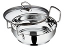 Vinod Acciaio inossidabile Kadhai con coperchio in vetro 20 cm (1.7 litri) | Cuochi pesanti SAS extra spessi | Induzione & Gas Stove Compatibile | Silver | 2 anni di garanzia