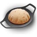 Hawkins Futura 24 cm in ghisa Tava, ghisa Tawa per Roti, pentole in ghisa per cucina, nero (CIT24)