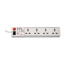 Ancoraggio di Panasonic Spike Guard- 4 presa universale con singolo interruttore - 4 Mtr (22048)