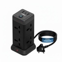 Scheda di estensione Cubo EMBOX con scheda di estensione USB Tipo C | 2500W con commutatori | Cavo di estensione con 8 prese universali
